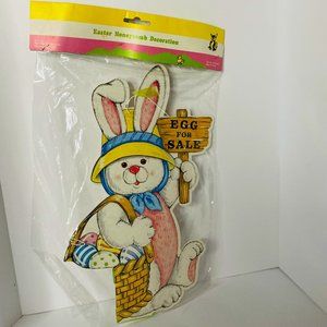 Easter Honeycomb Bunny Decoration Vintage In Package